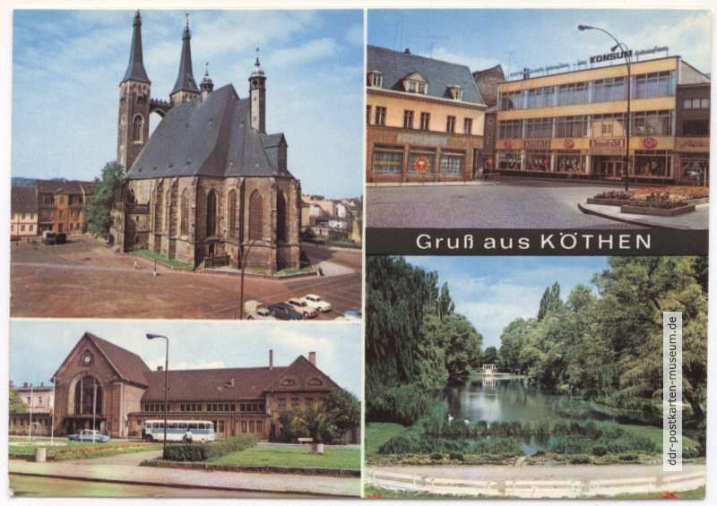 St. Jacobskirche, Bahnhof, Holzmarkt, Hubertusteich - 1972