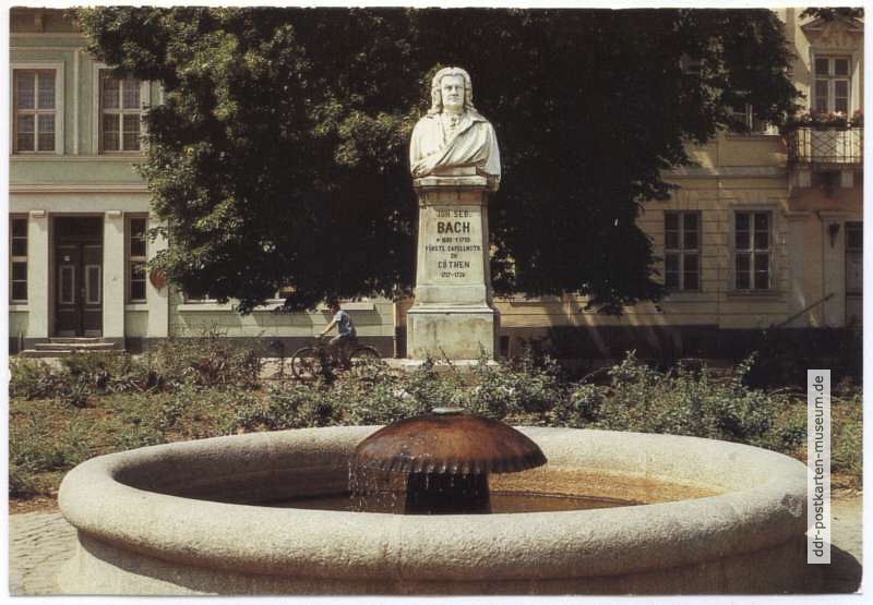 Bach-Denkmal und Brunnen - 1990