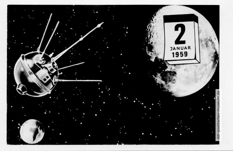 "Lunik 1" passierte den Mond in 7000 km Entfernung - 1961