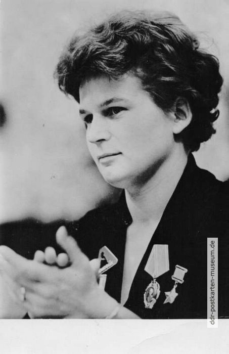 Erste Kosmonautin Walentina Tereschkowa auf dem Weltkongreß der Frauen in Moskau - 1963