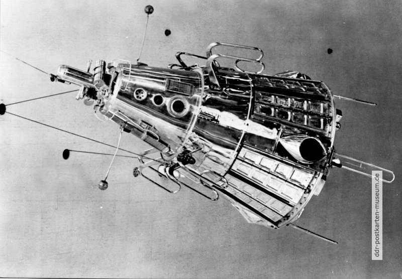 "Sputnik 3" wurde am 15.Mai 1958 gestartet, lieferte wertvolle Messungen über Erscheinungen im erdnahen kosmischen Raum - 1971