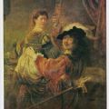Gemäelde "Selbstbildnis mit Saskia" von Rembrandt, Gemäldegalerie Dresden - 1981