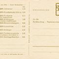 Rückseite mit Bestelliste für Plischke-Produkte als Drucksache - um 1960