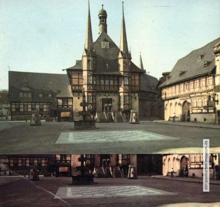 Völlig anderer Farbton, Wernigeroder Rathaus mit Marktplatz