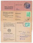Porto für Drucksachen-Postkarte 6 Pfennig bis 1954 / 5 Pfennig 1954 bis 1990