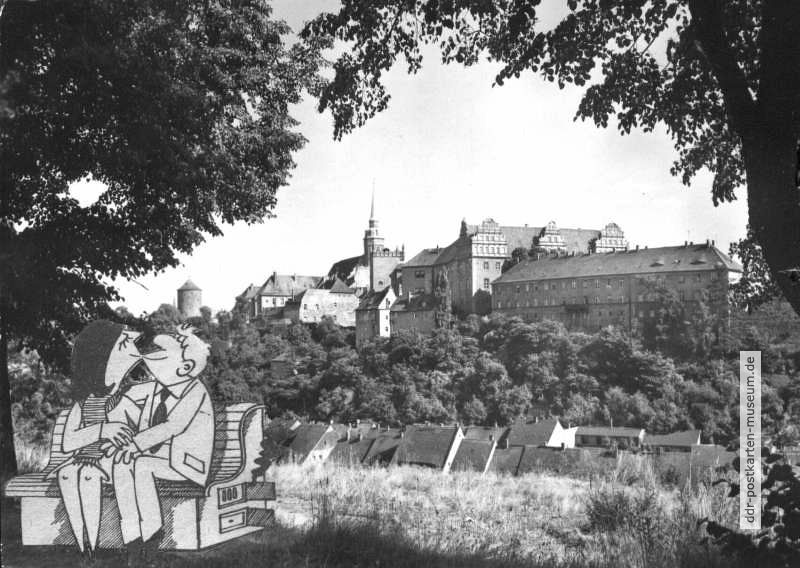 Ansichtskarte aus Bautzen mit privat aufgeklebter Illustration - 1979