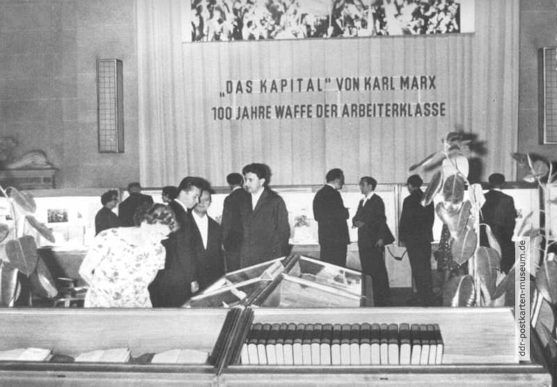 Ausstellung zum 100. Jahrestag vom "Kapital" des Karl Marx, Staatsbibliothek Berlin - 1968