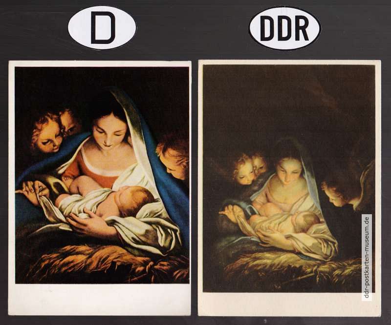 Geburt Jesu Christi im Gemälde "Die heilige Nacht" von Carlo Maratti - 1963 / 1954