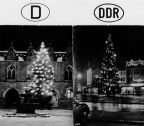 Weihnachtsbaum bei Nacht in Goslar (Niedersachsen) und in Halle (Sachsen-Anhalt) - 1959 / 1957