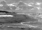 Auflaufende See am Strand des Naturschutzgebietes bei Prerow - 1957