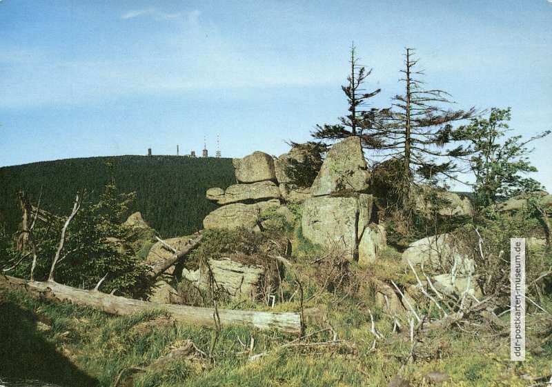 Blick von den Zeterklippen zum Brocken - 1988