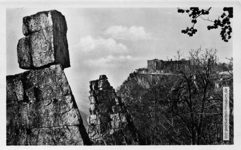 Blick vom Hirschgrund zum Hexentanzplatz - 1952