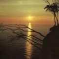 Sonnenaufgang an der Steilküste der Insel Rügen - 1988