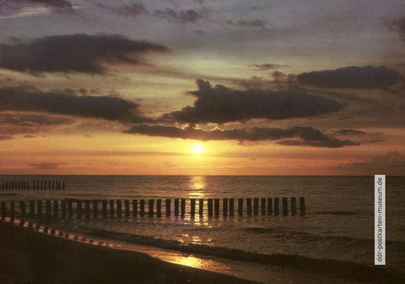Sonnenuntergang auf dem Darß - 1986