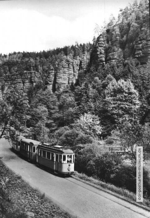 Straßenbahn von Bad Schandau ins Kirnitzschtal - 1981