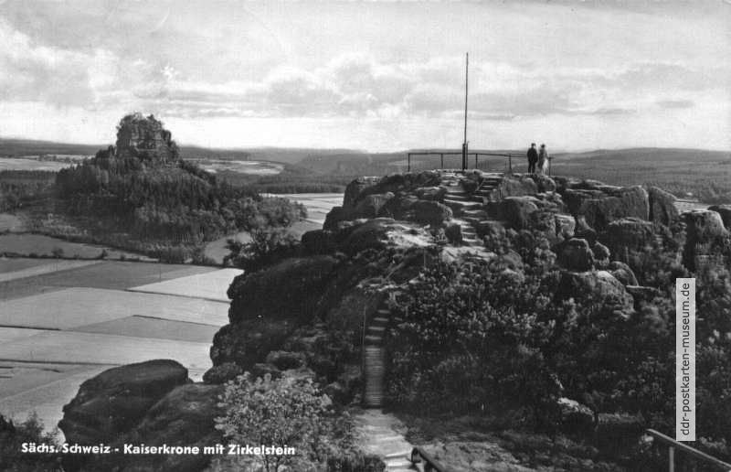 Blick von der Kaiserkrone zum Zirkelstein - 1964