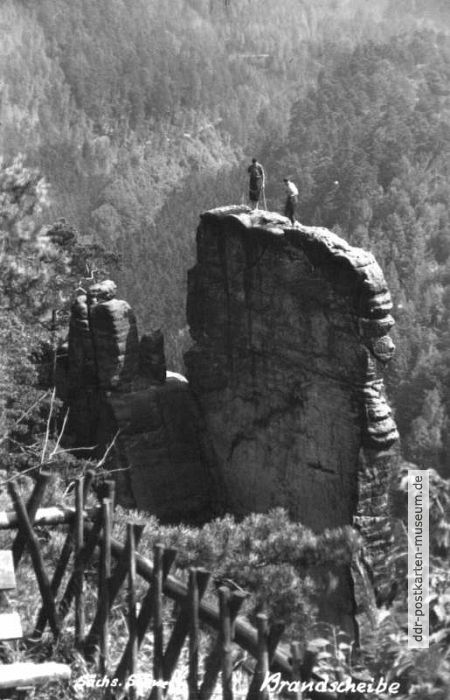 Kletterer auf der "Brandscheibe" - 1962