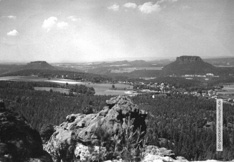 Blick zum Lilienstein und Königstein - 1963