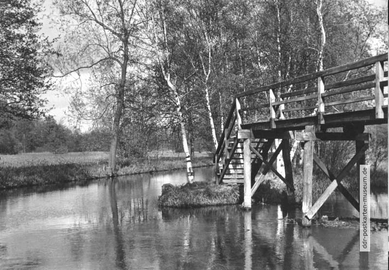 Brücke nach Wotschofska bei Lübbenau - 1966