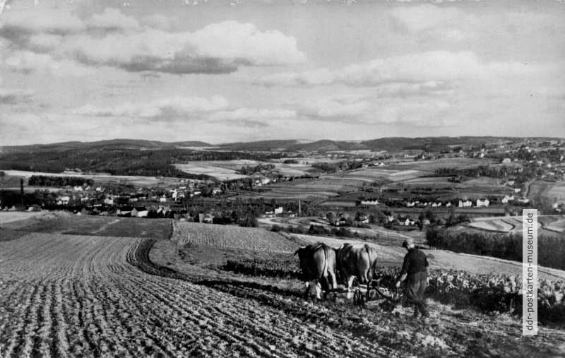 Blick von Arnsgrün nach Adorf - 1957