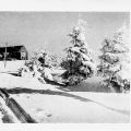 Vogtland-Winter, Jugendherberge auf dem Aschberg bei Klingenthal - 1946