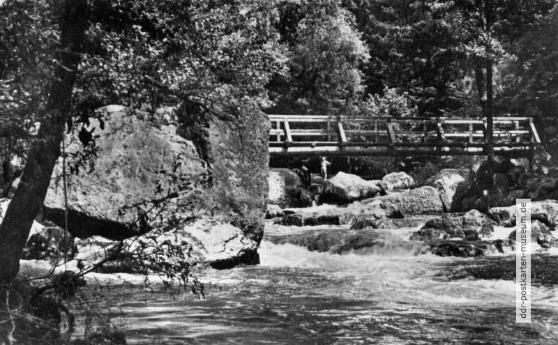 Alte Holzbrücke im Triebtal - 1956