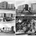 Oberschule, Kaufhalle, Neubauten, Spielplatz, Teich - 1976