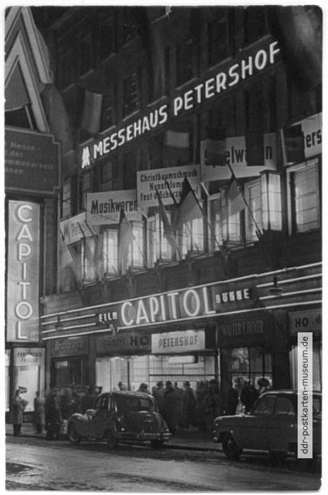 Messehaus Petershof mit Filmbühne "Capitol" - 1956