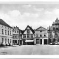 Marktplatz in Luckau mit alten Bürgerhäusern - 1952