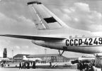 Zentralflughafen Berlin-Schönefeld, Leitwerk einer "TU-104" der Aeroflot (UdSSR) - 1962 / 1963