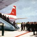 Flughafen Berlin-Schönefeld, "IL 18" nach der Landung in Berlin-Schönefeld - 1966