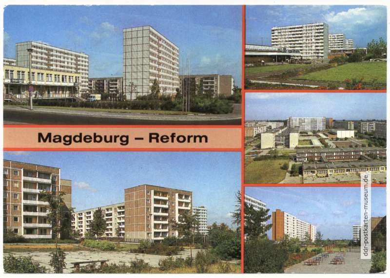 Neubauten, Poliklinik, Juri-Gagarin-Straße, Kaufhalle - 1985