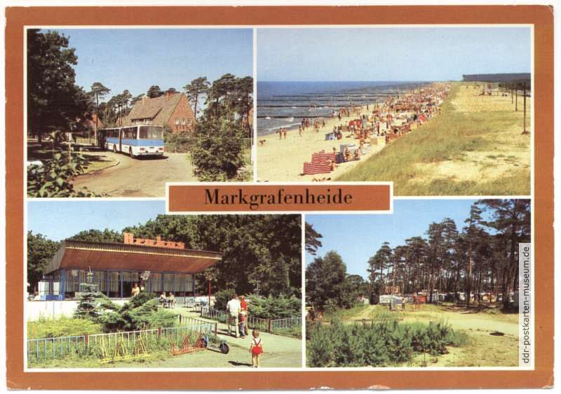 Buswendeschleife, Strand, Gaststätte "Krakus", Zeltplatz - 1985