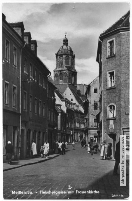 Fleischergasse mit Frauenkirche - 1956