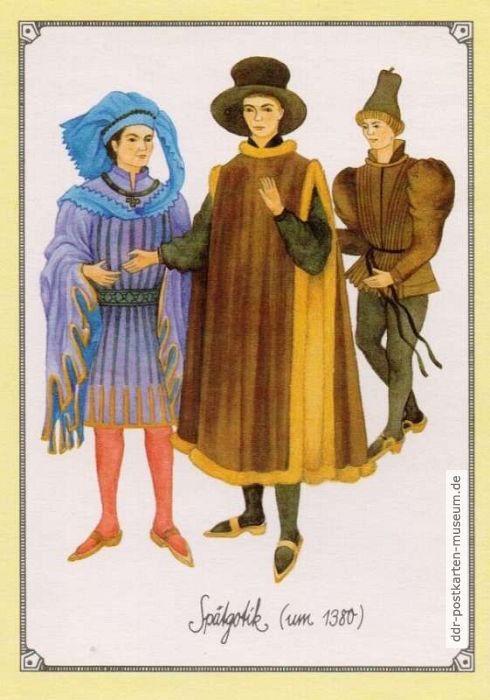 Drei burgundische Bürger um 1380 in der Zeit der Spätgotik - 1985