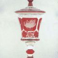 Deckelpokal von 1858 mit Überfangglas, Deutschland - 1981
