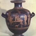 Antikensammlung - Hydria: Io im Schutze einer Artemisstatue (Apulisch, 400 v.u.Z.) - 1986