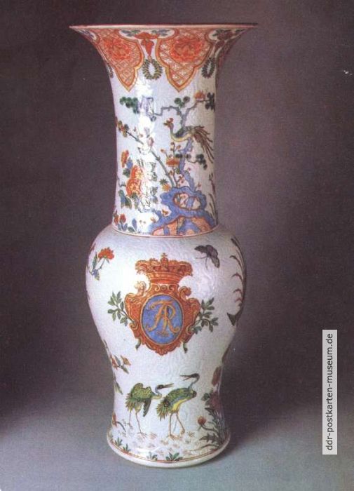 Chinesische Balustervase, um 1710 in Holland bemalt - 1982