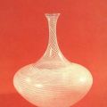 Vase aus weißem Fadenglas von Otto Schindhelm, 1973 Lauscha - 1984 / 1987