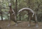 Saurierparkanlage mit Plateosaurus aus der Triaszeit - 1986