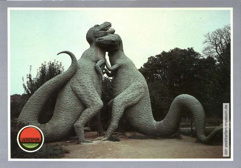 Saurierparkanlage mit Tarbosaurus aus der Kreidezeit - 1988