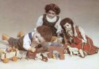 "Wally", "Dirndl" und Puppenjunge, um 1920 (Lederbalgpuppen) - 1984