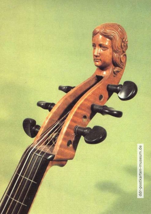 Musikinstrumenten-Museum, Kopf einer Viola da gamba um 1940 von Paul Dörfel - 1983