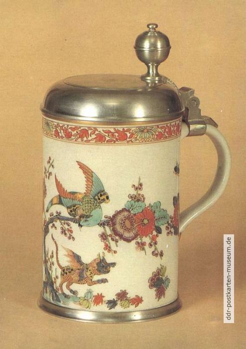 Porzellansammlung, Bierkrug mit chinesischer Fabeltiermalerei - 1985