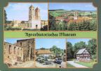 Ruine der Klosterkirche, Blick zum Kloster, Ruine, Freilichtausstellung, Bauernhaus - 1984