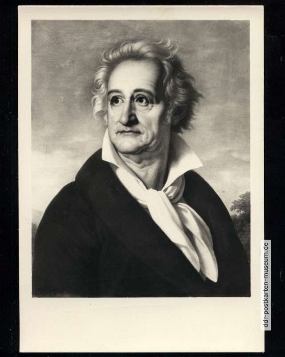 Goethe, Ölgemälde von Heinrich Kolbe (1826) im Goethehaus - 1956
