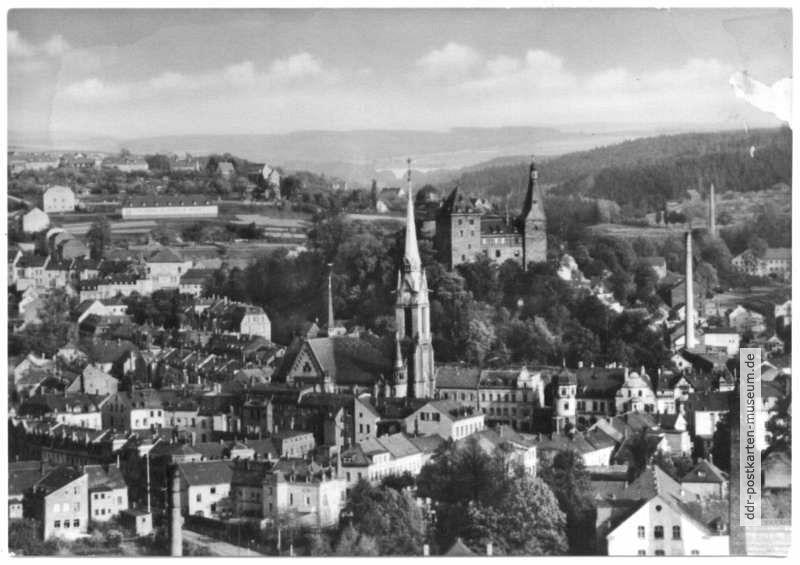 Blick über Mylau im Vogtland - 1963