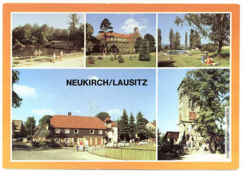 Gondelteich, Lessing-Oberschule, Freibad, Teilansicht, Valtenbergbaude - 1983