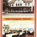 FDGB-Gaststätte "Ratskeller", Außenansicht und Speisesaal - 1989