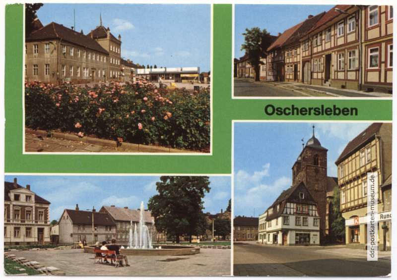 Markt, Nickelkulk, Lindenpark, Halberstädter Straße mit Kirche - 1979